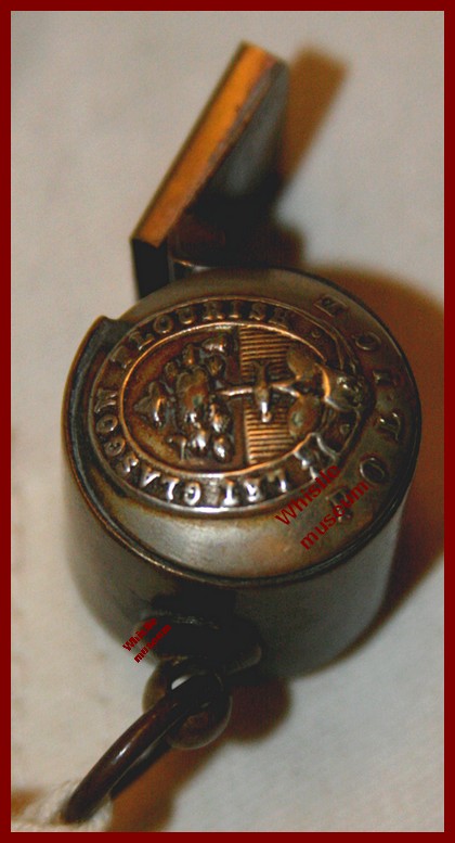 Black & Co Glasgow Police Button whistle whistle museum