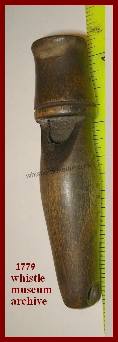 1779 Round whistle Horn , whistle museum archive