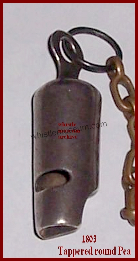 1803 round pea whistle london rubbbed whistle museum archive