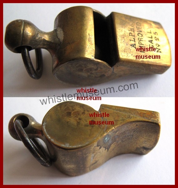 Alpha improved call whistle no 25 50 mm , whistle museum