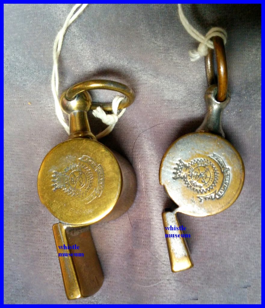 Jon Barrall Two Salvation Army Snail whistles whistle museum Strauss Collection