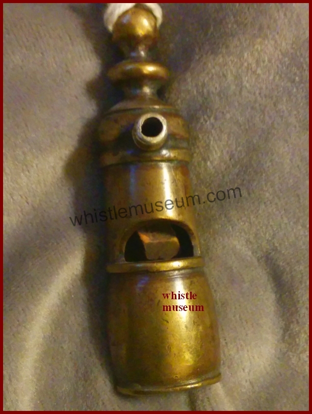 Early 1870 master piece, round pea whistle ,By J.Hudson or Linegar whistle museum